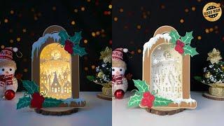 How To Make Paper Cut Candle Box Christmas