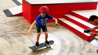 9 YEAR OLD FIRST OLLIE DOWN STAIRS!