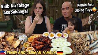 My German family Tries Filipino Breakfast Dried Fish.Mabibilib ka Talaga  Parang Pinay Lang Kumain.