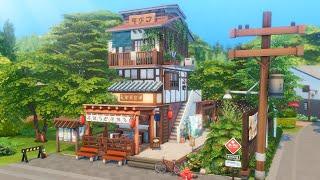 Japanese Ramen Shop & Apartment | SIMS 4 Stop Motion Build | No CC