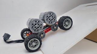 Driving Lego Cars Up Slippery Slopes