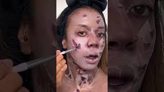 ZOMBIE HALLOWEEN MAKEUP TUTORIAL ‍️‍️Part 1