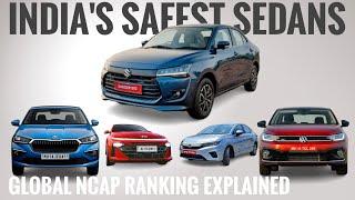 Maruti Dzire safer than VW Virtus? India’s top 5 safest sedans | Global NCAP safety rating ranking