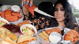 CHILIS NASHVILLE HOT MOZZ STICKS, TRIPLE DIPPER, SMOKEHOUSE COMBO MUKBANG!!!