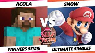 Umebura SP 11 TOP 8 - Acola (Steve) Vs. Snow (Mario) Smash Ultimate - SSBU