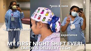 DAY IN THE LIFE OF A LABOR & DELIVERY TECH (PCT)  *my first night shift job* | Makiya Banks