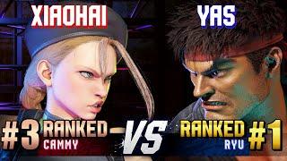 SF6 ▰ XIAOHAI (#3 Ranked Cammy) vs YAS (#1 Ranked Ryu) ▰ High Level Gameplay