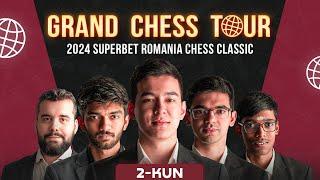 SUPERBET CHESS CLASSIC ROMANIA 2024| 2-TUR (O'ZBEK TILIDA) #grandchesstour