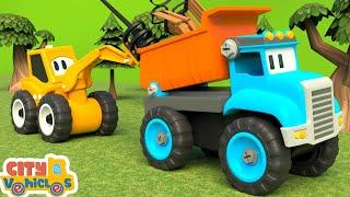 Construction Vehicles Show-Fire truck, garbage truck, mixer truck, dump truck and Excavator for kids