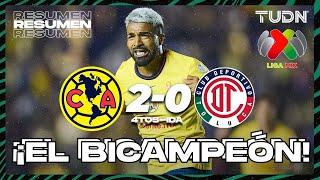 Resumen y goles  | América 2-0 Toluca | Liga Mx -AP2024 - 4tos de Final - IDA | TUDN