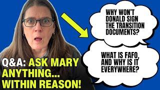 Why won't Donald Trump sign the transition documents? | LIVE Q&A: Mary Trump ANSWERS ALL