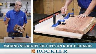 Making Straight Rip Cuts on Live-Edge Lumber