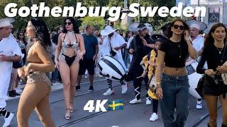 GOTHENBURG SWEDEN WALKING TOURSUMMER DAY-4K HDR (Full Tour)