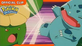 Bulbasaur vs. Skiploom | Pokémon: Johto League Champions | Official Clip