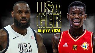 Team USA vs Germany Full Game Highlights - 2024 Olympics | July 22, 2024