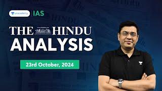 The Hindu Newspaper Analysis LIVE | 23rd October | UPSC Current Affairs Today | Mukesh Jha