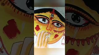 Maa Durga বরণ drawing #youtubeshorts #acrylicpainting #treanding #shere #art #tithi #maadurga