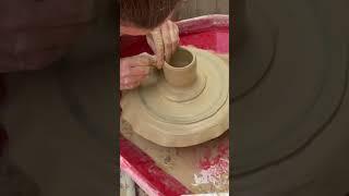 Come throw a butter bell with me #pottery #butterbell #ceramic