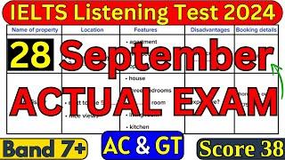 IELTS LISTENING TEST 28 SEPTEMBER 2024 WITH ANSWERS | IELTS LISTENING | IDP & BC