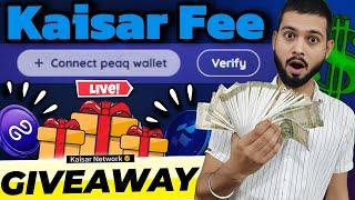 LIVE - FREE PEAQ TOKEN || Kaiser Network Wallet Connect Fee - GIVEAWAY TO EVERYONE