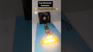 Free Electricity Generator  #dcmotor #tech #shorts #experiments