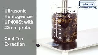 Ultrasonic Extraction of Tea - Hielscher Ultrasonics (Tea Cold Brewing)