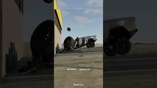 Tesla Cybertruck Crash Test - BeamNG.Drive #shorts