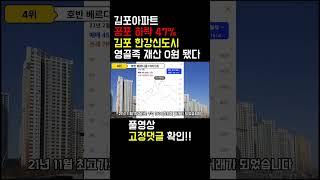 47% 떨어진 김포 아파트는 어디? 하락폭 큰 김포 아파트 TOP5 [김포 한강신도시 아파트 급매 매매 폭락 하락]