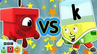  Numberblocks VS Alphablocks Sporty Fun! ‍️ | Learn to Read and Count | @LearningBlocks