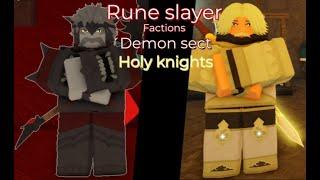 Rune slayer - how to join holy knights/demon sect (where to find them)