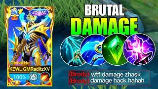 GLOBAL ZHASK BEST BRUTAL DAMAGE HACK BUILD 2025!!(MUST TRY)-Mobile Legends