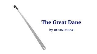 HOUNDSBAY Great Dane 31.5" (80cm) Extra Long Handled Metal Shoe Horn