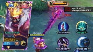 FRANCO BEST BUILD & EMBLEM FOR BURST DAMAGE  (must try) FRANCO EXP LANE FULL DAMAGE BUILD | MLBB