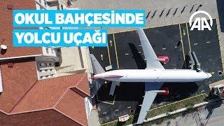 Havacılığı okul bahçesindeki uçakta öğreniyorlar