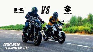 Kawasaki Z900 Vs Suzuki GSX-S750 Comparison | Performance Test | Ksc Vlogs