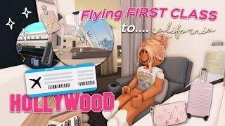 Flying FIRST CLASS to CALIFORNIA! ️️ Roblox Bloxburg Roleplay | *WITH VOICE*