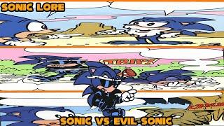 Sonic Lore History of Mobius: Sonic vs  Evil Sonic