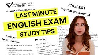 Last Minute English VCE Exam Study Tips