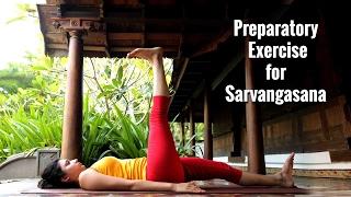 Preparatory Exercise for Sarvangasana, the Shoulder Stand