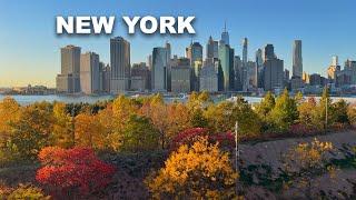 New York City Autumn Walking Tour 2024 4K Brooklyn Heights Best Neighborhood in NYC 4K Virtual Walk