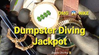 Dumpster Diving and found Golden Watches , Roblox Nike Airforces and more ! 