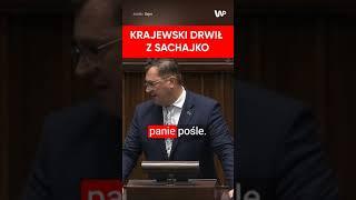 Krajewski drwił z Sachajko w Sejmie