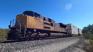 Union Pacific 9094 West ScorchingThe Rails At Wymola, Arizona -- November 7th, 2024