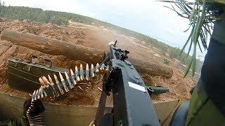 Swedish Army Helmet Cam of MG3 Machine Gunner • A Live Fire Exercise