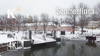 Winter Walk in Suomenlinna | 4K Ambient