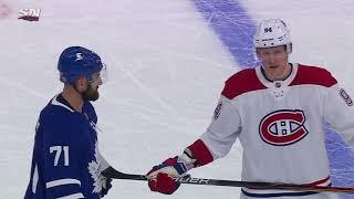 Nick Foligno VS Corey Perry Fight Montreal Canadiens at Toronto Maple Leafs