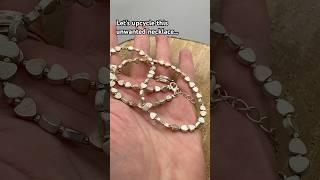 Necklace to earrings upcycle ️ #jewelryjar #upcycling #maker #jewelrymaking #beads #earrings