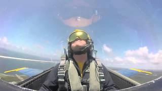 US Navy fighter jet engineer passes out during practice flight