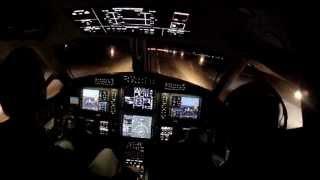 VIEWS FROM THE COCKPIT: Pilatus PC-12 NG Night Landing with SmartView Synthetic Vision