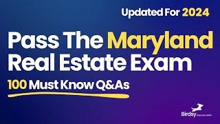 Maryland Real Estate Exam 2024: 100 Must-Know Questions & Answers